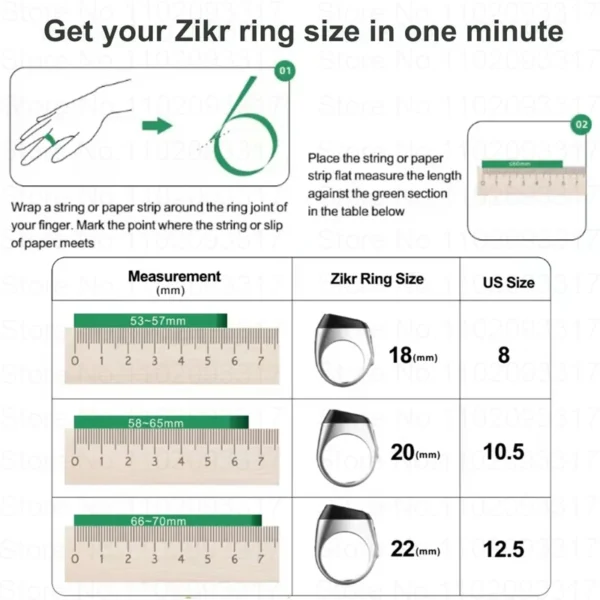 M02 Pro Metal Alloy Zikr Ring - Image 3